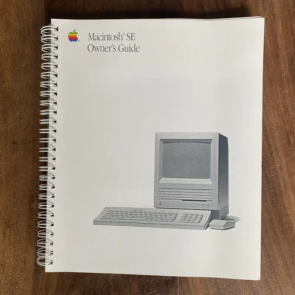 Apple Macintosh SE Owner's Guide Manual w/ Software Floppy Disk Set Vintage